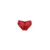 Culotte rouge en dentelle avec nœud en satin 